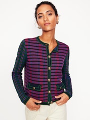 Boden Blue Holly Knitted 100% Cotton Cardigans - Image 3 of 6