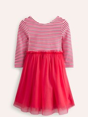 Boden Pink Tilly Rib Jersey Tulle 100% Cotton Dress - Image 2 of 3