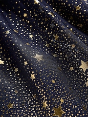 Boden Blue Esther Metallic Star Party 100% Cotton Dress - Image 4 of 4