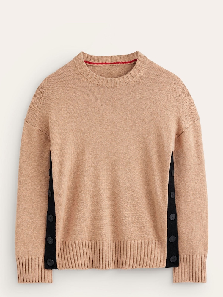 Boden Brown Zia Button Side Jumper - Image 5 of 5