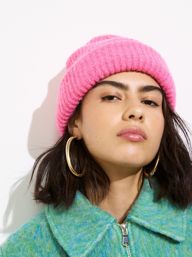 Oliver Bonas Ribbed Knitted Čepica klobuki in kape; pokrivala - Slika 1 iz 5