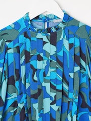 Oliver Bonas Абстрактная плиссе Мини-платья - Image 5 of 8