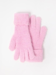 Oliver Bonas Pink Knitted Gloves - Image 4 of 8