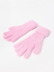 Oliver Bonas Pink Knitted Gloves - Image 6 of 8