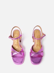 Oliver Bonas Ledersandalen mit Plateauabsatz - Bild 7 von 8
