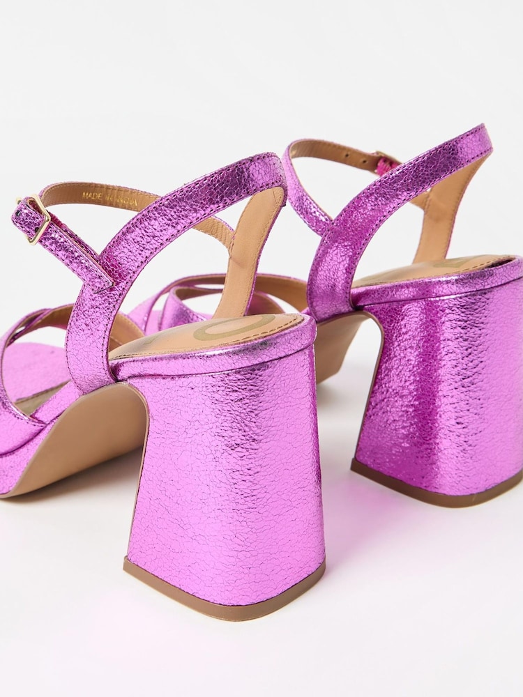 Oliver Bonas Ledersandalen mit Plateauabsatz - Bild 8 von 8