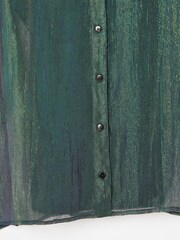 Oliver Bonas Green Metallic Shirt - Image 3 of 6