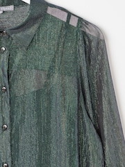Oliver Bonas Green Metallic Shirt - Image 5 of 6
