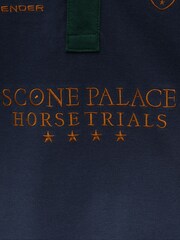 Joules Official Scone Navy Colourblock Kids Pique Polo Shirt - Image 4 of 5