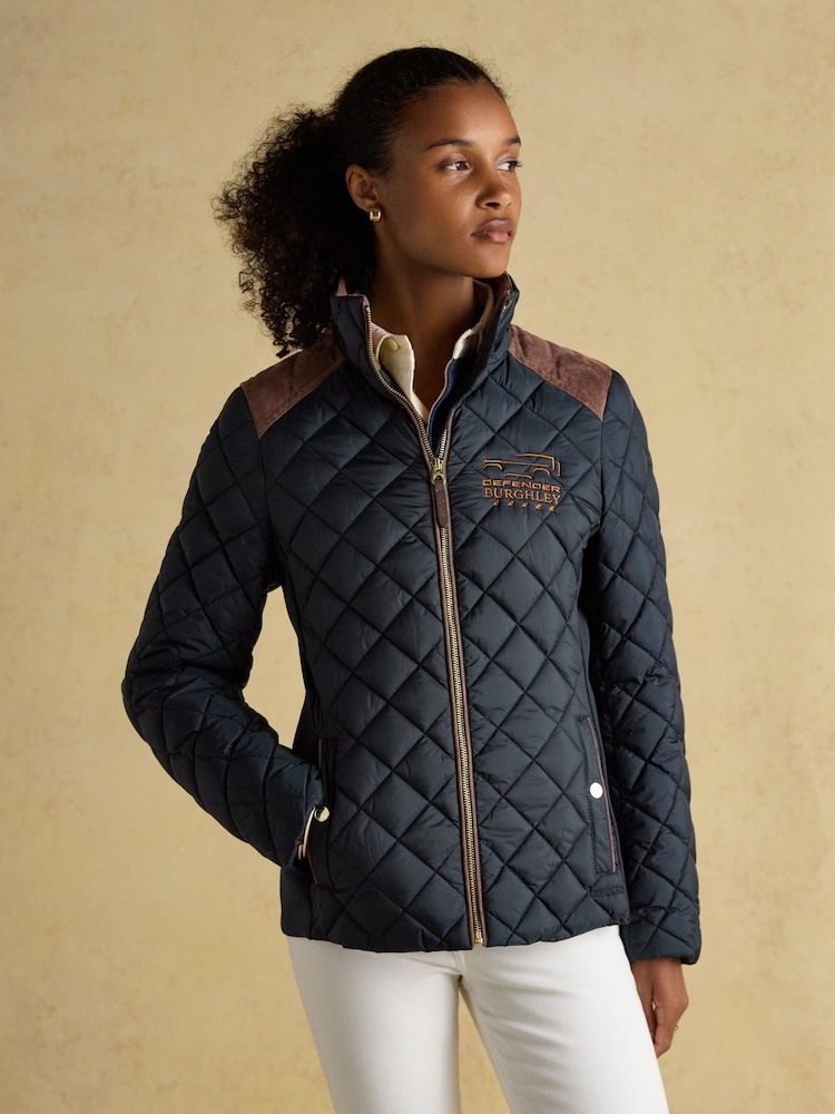 Joules Official Burghley Showerproof Diamond Quilted Coat - Imagem 1 de 11