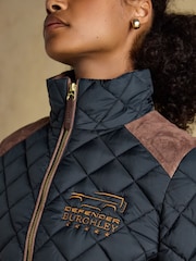 Joules Official Burghley Showerproof Diamond Quilted Coat - Imagem 3 de 11