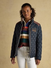 Joules Official Burghley Showerproof Diamond Quilted Coat - Imagem 5 de 11