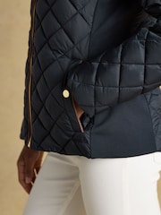 Joules Official Burghley Showerproof Diamond Quilted Coat - Imagem 8 de 11