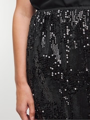 JD Williams Black Sequin Column Midaxi Skirt - Image 4 of 4