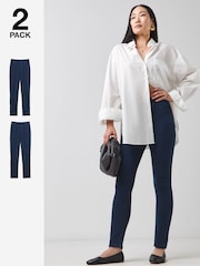 JD Williams Blue Slim Jeggins 2 Pack - Image 1 of 4