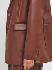 JD Williams Natural PU Blazer - Image 2 of 4