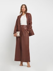 JD Williams Natural PU Blazer - Image 3 of 4