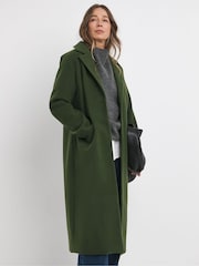 JD Williams Green Wool Lined Coat - Image 1 of 4