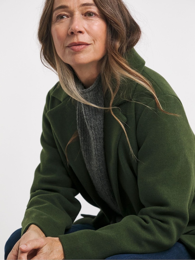 JD Williams Green Wool Lined Coat - Image 4 of 4