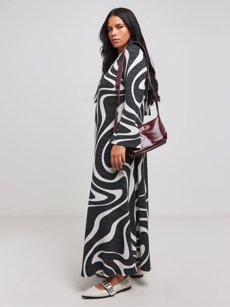 Simply Be Grey Jersey Dance Maxi Dress - Image 2 of 4