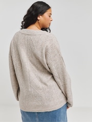 Simply Be Natural Cable Tunic jumper - Image 2 of 4