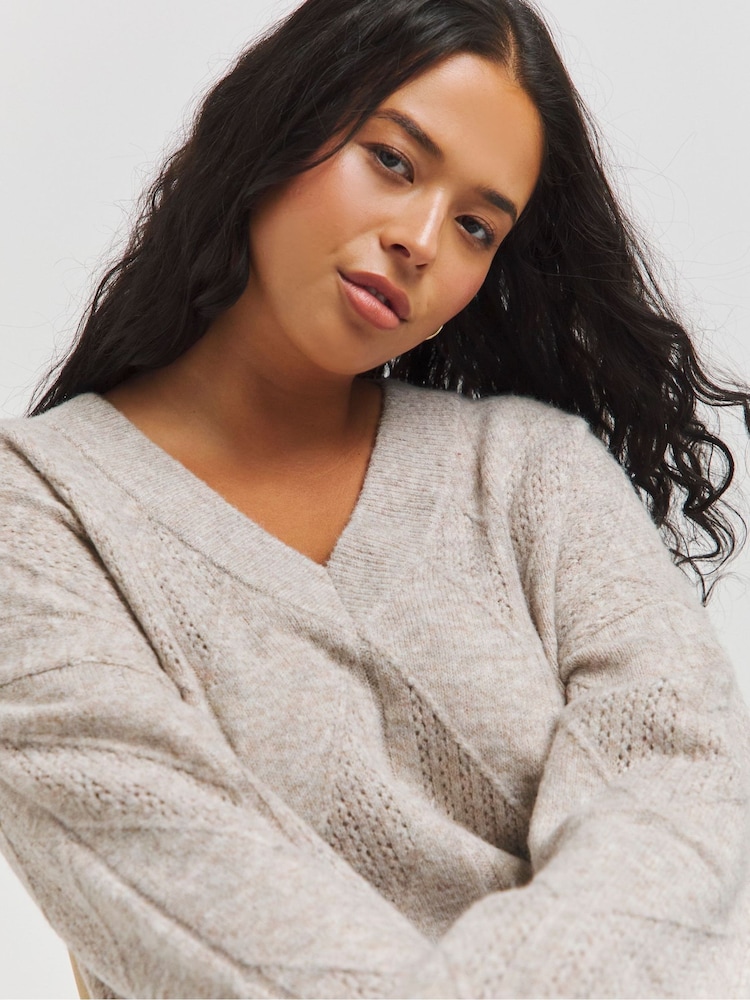 Simply Be Natural Cable Tunic jumper - Image 4 of 4