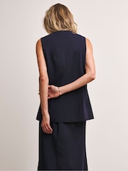 Anthology By JD Williams Blue Button Front Waistcoat - Image 2 of 4