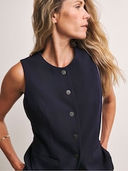 Anthology By JD Williams Blue Button Front Waistcoat - Image 4 of 4