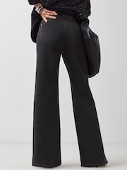 JD Williams Black Embellished Wide Leg Jeans - Image 2 of 5