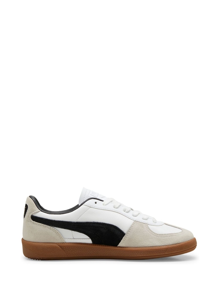 Puma White/Black Mens Palermo Trainers - Image 1 of 8
