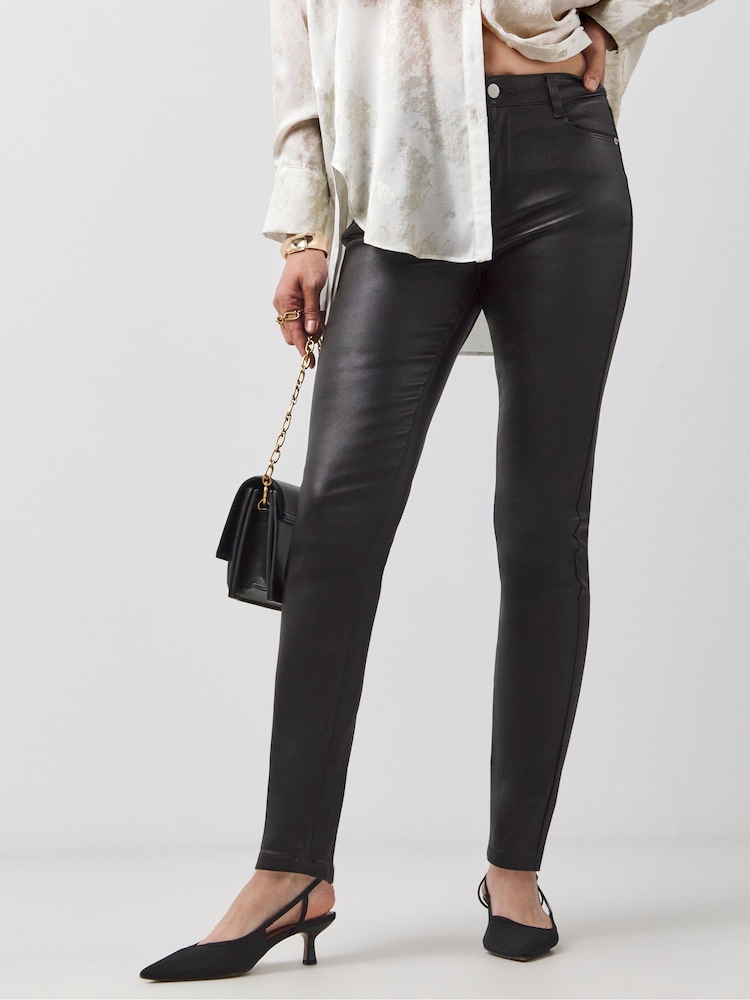 JD Williams Coated Skinny Jeans - Image 1 of 4