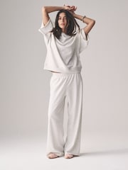أزرق/رمادي - The Set 2 Pack Short Sleeved Loopback Short Sleeved Sweat Top - صورة 1 من 11