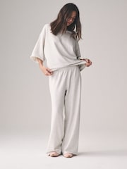 أزرق/رمادي - The Set 2 Pack Short Sleeved Loopback Short Sleeved Sweat Top - صورة 4 من 11