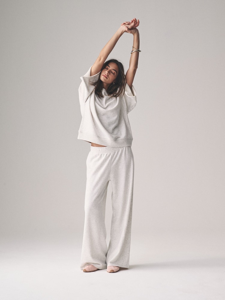 The Set Blue/Grey 2 Pack Short Sleeve Loopback Sweat Top - Image 6 of 11