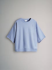 أزرق/رمادي - The Set 2 Pack Short Sleeved Loopback Short Sleeved Sweat Top - صورة 8 من 11