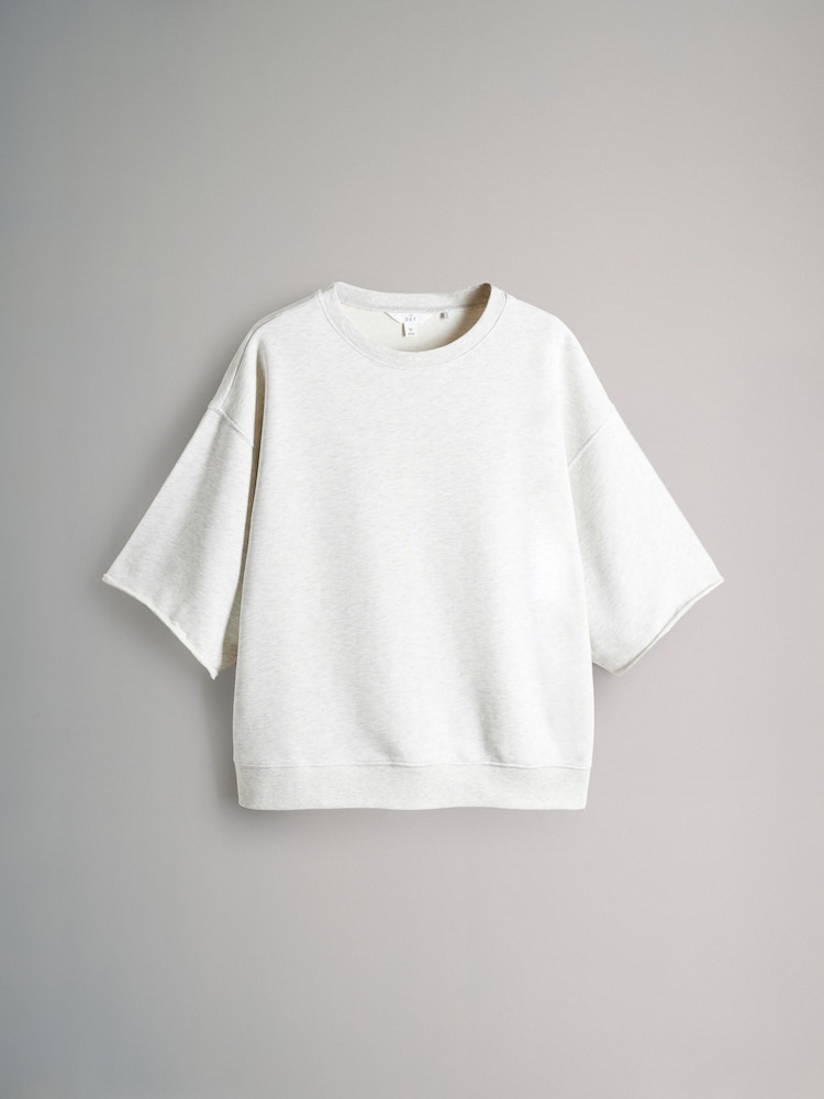 The Set Blue/Grey 2 Pack Short Sleeve Loopback Sweat Top - Image 9 of 11