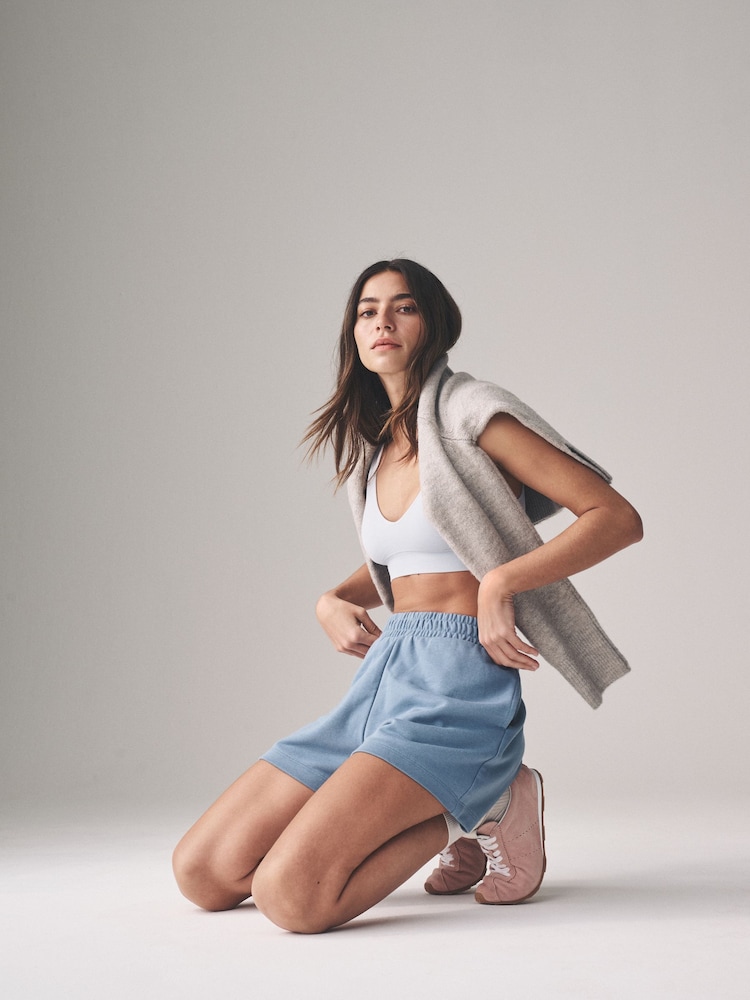 The Set Blue/Grey 2 Pack Loopback Sweat Shorts - Image 5 of 10