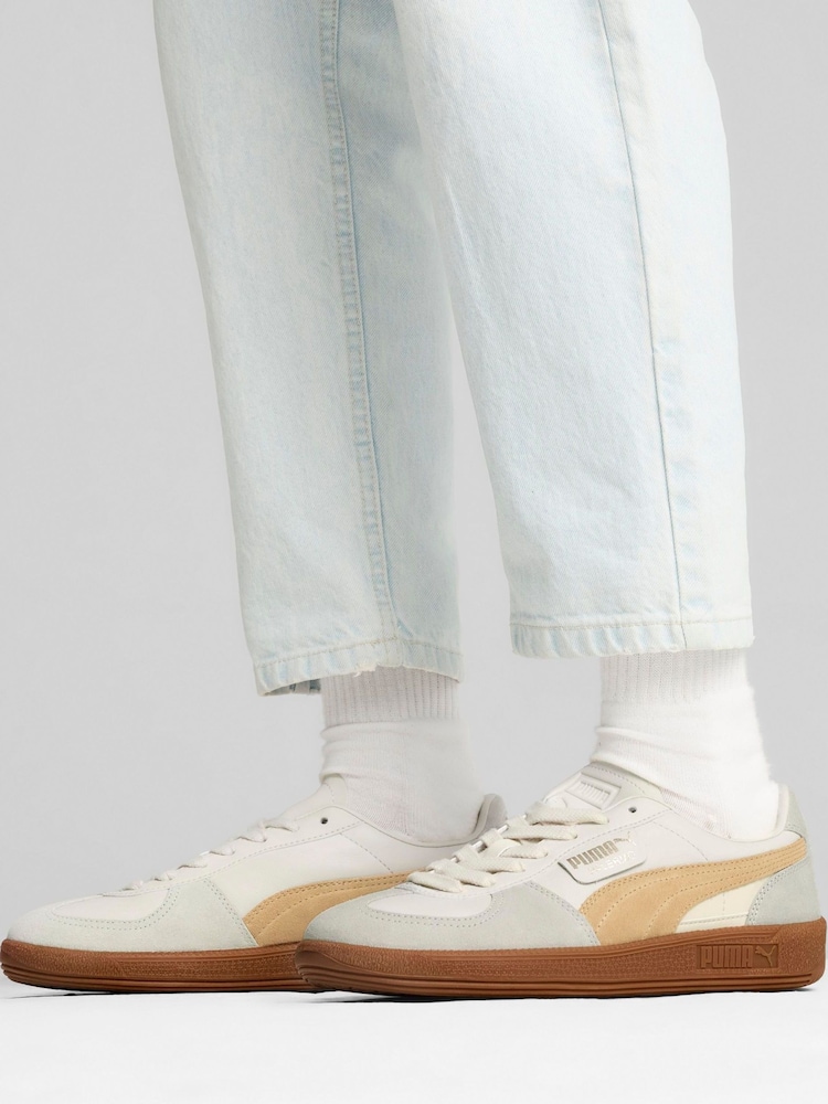 Puma White Mens Palermo Trainers - Image 8 of 8