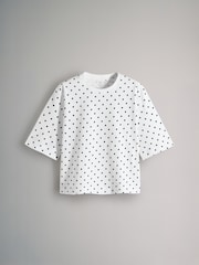 The Set Navy/White/Navy Stripe/Navy Spot 4 Pack Heavy Weight Relaxed T-Shirts - Image 13 of 17