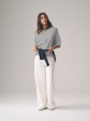 The Set Navy/White/Navy Stripe/Navy Spot 4 Pack Heavy Weight Relaxed T-Shirts - Image 9 of 17