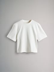 The Set Black/White/Nude 3 Pack Soft Terry Relaxed 100% Cotton T-Shirts - Image 10 of 12