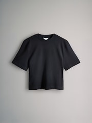The Set Black/White/Nude 3 Pack Soft Terry Relaxed 100% Cotton T-Shirts - Image 8 of 12