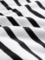 The Set Black/White/Black and White Stripe 3 Pack Tie Front 100% Cotton T-Shirts - Image 6 of 6