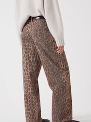 Hush Animal Print Leopard Print Wide Leg Jeans - Image 4 of 5