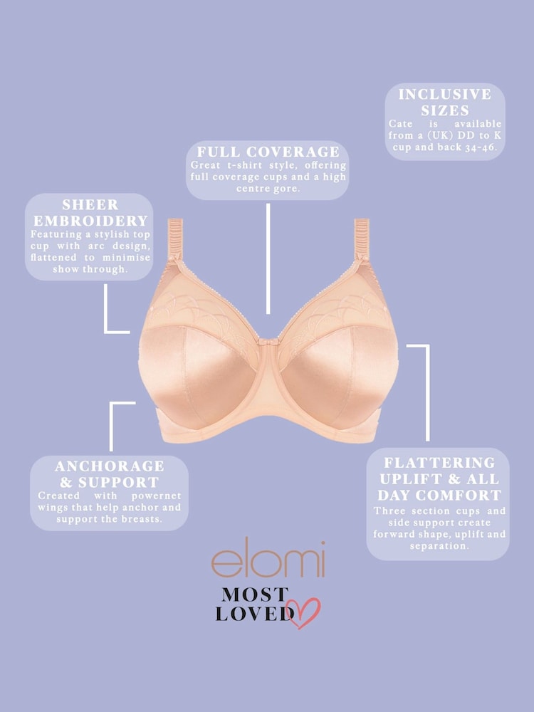 Elomi Cate Underwired Nude Bra - Image 4 of 4