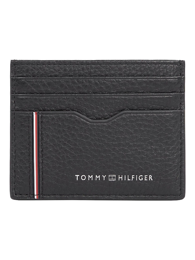 Tommy Hilfiger Black Leather Business Card Holder - Image 1 of 4