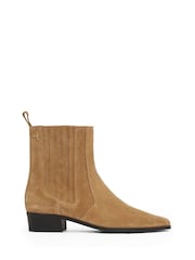 Tommy Hilfiger Natural Suede Cowboy Chelsea Boots - Image 2 of 5