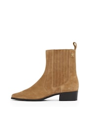 Tommy Hilfiger Natural Suede Cowboy Chelsea Boots - Image 3 of 5