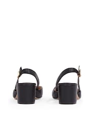Tommy Hilfiger Black Smooth Leather Slingback Pumps - Image 5 of 5