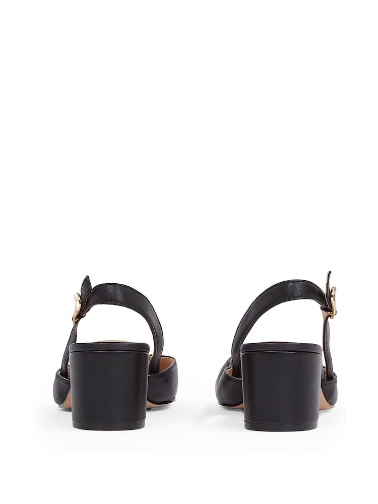 Tommy Hilfiger Black Smooth Leather Slingback Pumps - Image 5 of 5 Tommy Hilfiger Black Smooth Leather Slingback Pumps - Image 5 of 5